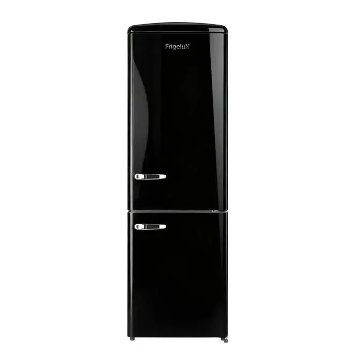 Réfrigérateur combiné rétro - Frigelux - CBNF330RND - 330 L (234 + 96 L) - Noir - 60 x 695 x 190 cm - Classe D - 39 dB