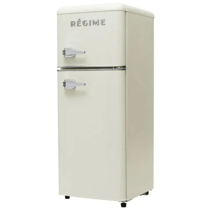 Réfrigérateur Combiné -ROLIPO-Rétro Vintage Frigo 2 Portes 92L -Congélateur 28L - Classe D- Silencieux Basse- LED -105.5x41x45.5cm