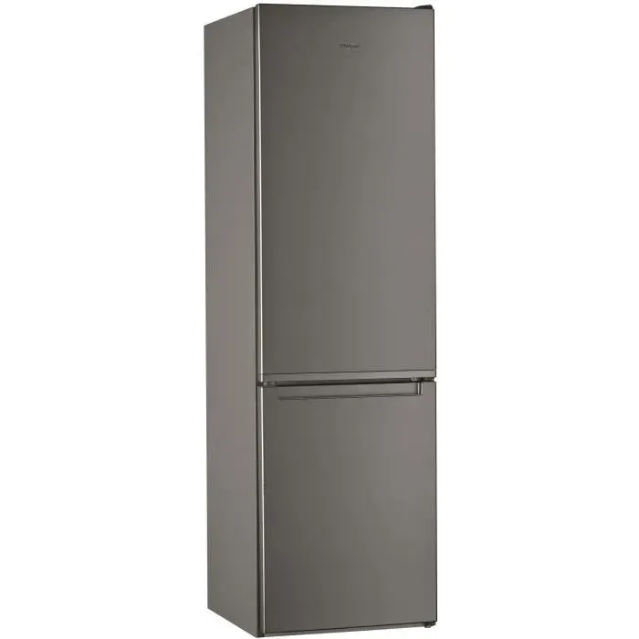 Réfrigérateur congélateur bas - WHIRLPOOL W5921EOX2 - 372 L (261L +111 L) - Froid statique - L595 cm x H 2011 cm - Optic inox