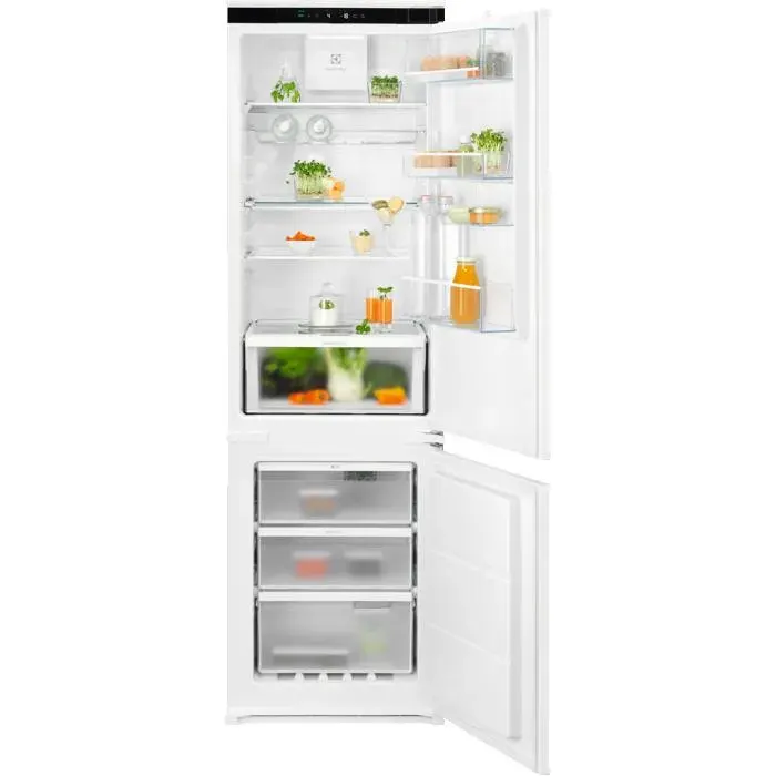 Réfrigérateur-congélateur combiné Encastrable 177.2 cm Série 700 GreenZone ELECTROLUX LNG7TE18S Blanc