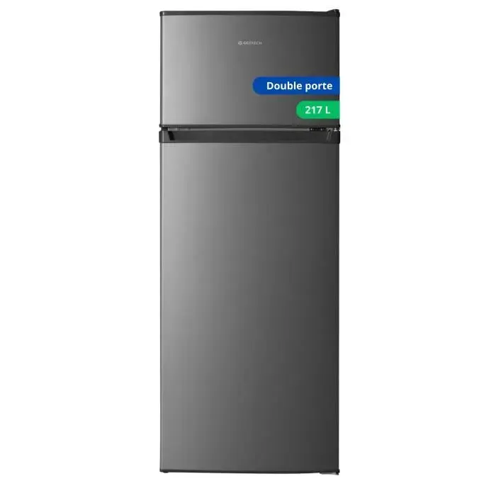 Réfrigérateur congélateur haut GEDTECH GE217DPSL Silver - capacit 217L - Classe E