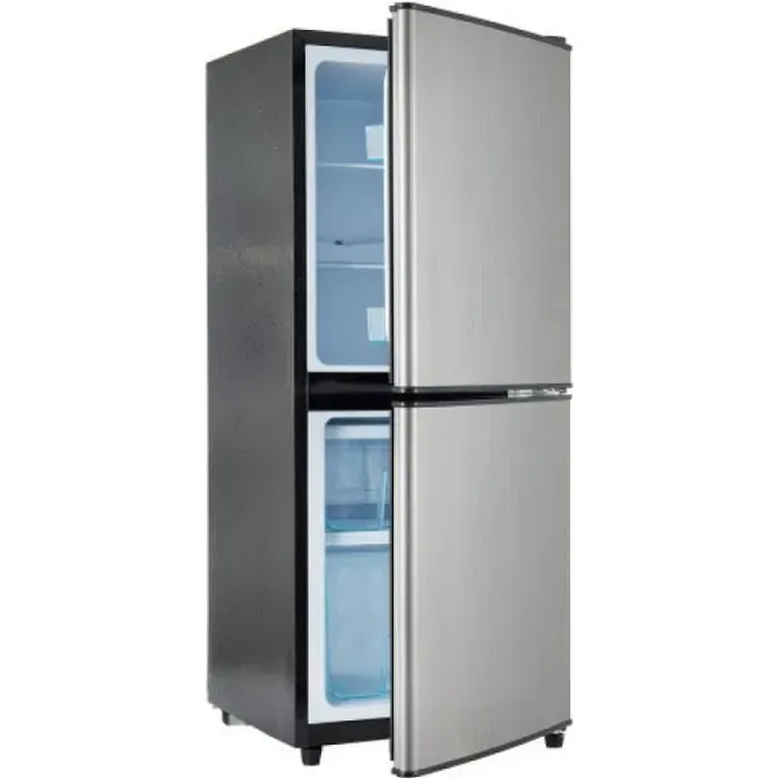Réfrigérateur congélateur - KYAMRC - 106L (60L+46L) - Basse consommation - Noir/argent mat - 7 réglages température