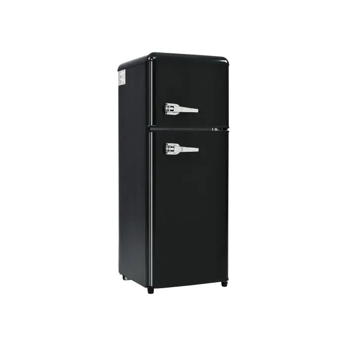 Réfrigérateur Congélateur Rétro 92L 2 Portes 28L Congélateur Noir 1055 cm Classe D LED