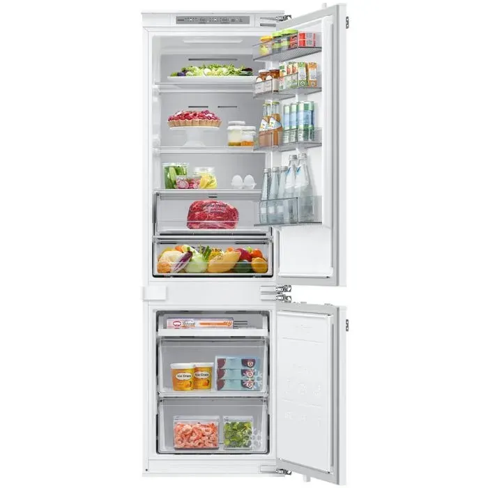 Réfrigérateur encastrable blanc - SAMSUNG - Commande électronique - Affichage LED - Technologie No Frost