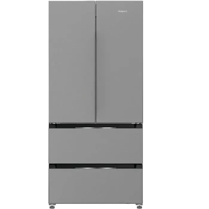 Réfrigérateur multi portes- HOTPOINT - HPG25512XBR4E - 4 portes - Classe E - 510 L - 832 x 70 x 1823 cm - Inox