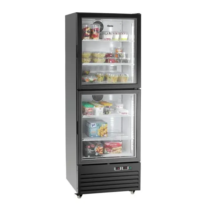 Réfrigérateur noir combiné 430L