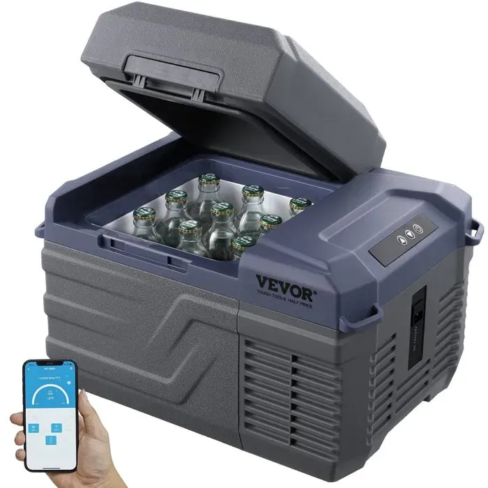 Réfrigérateur portable 12L à compresseur 45W -20~20°C pour voiture/camping/bateau/maison 12/24V