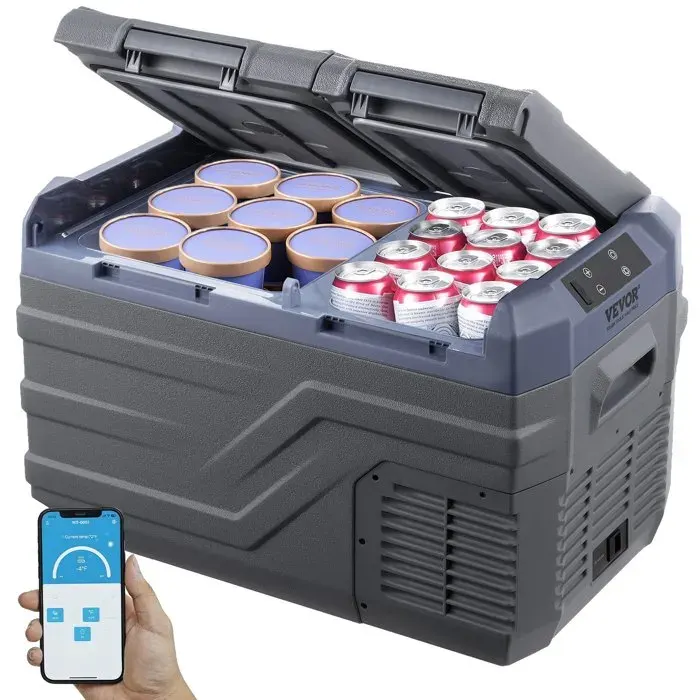 Réfrigérateur portable 25L à compresseur 60W 2 zones -20°C à 20°C pour voiture/camping/maison