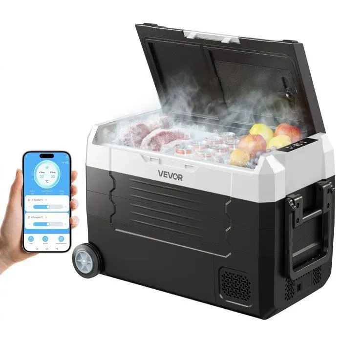Réfrigérateur portable 35L à compresseur double zone -20 à 20°C contrôle APP pour camping pêche caravane 12/24V & 100-240V