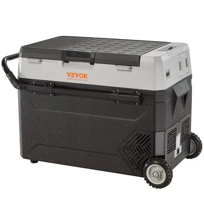 Réfrigérateur portable 53L à compresseur 60W 2 zones -20°C à 10°C pour voiture camping bateau et maison