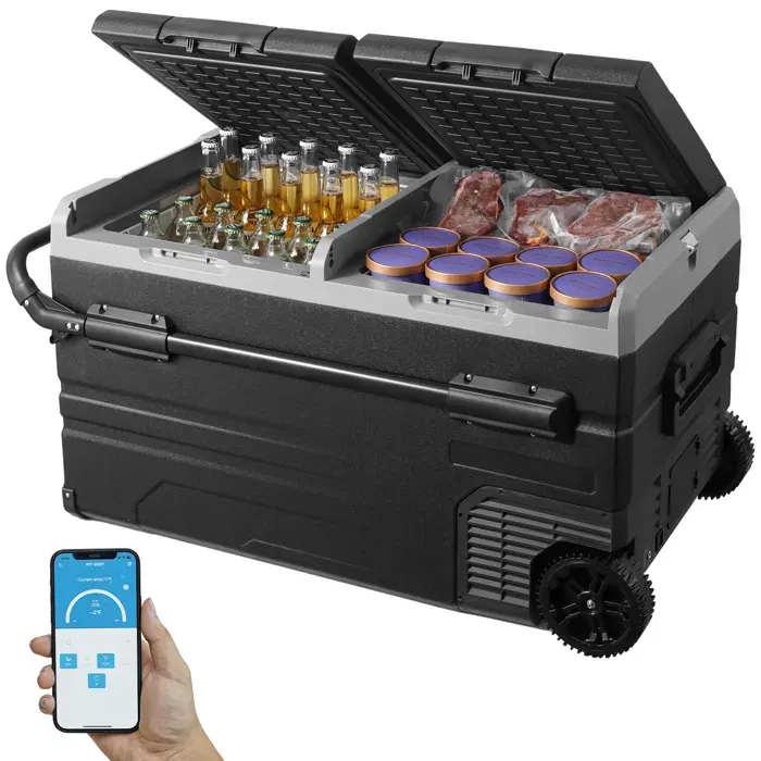 Réfrigérateur Portable à Compression 115 L Double Zone-VEVOR-Glacière à Double Zone-pour Camion Bateau Maison Camping