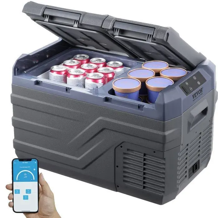 Réfrigérateur Portable à Compression 25 L Double Zone-VEVOR-Glacière à Double Zone-pour Camion Bateau Maison Camping