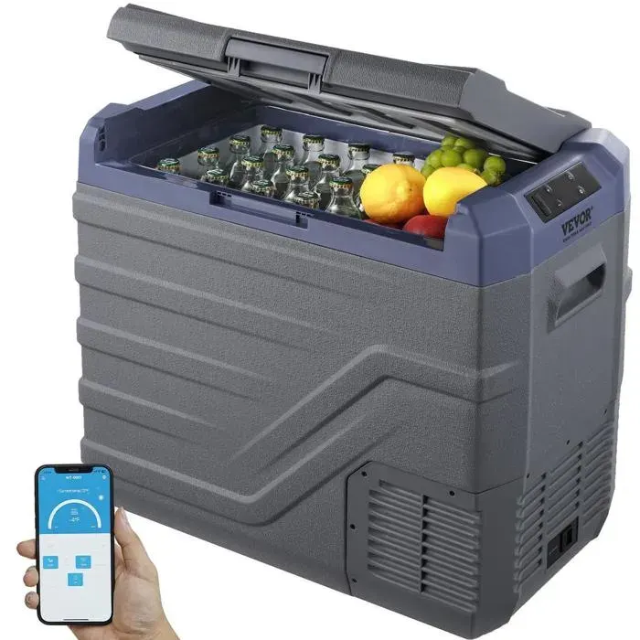 Réfrigérateur portable à compression 45 L 12 24 V et 100-240 V zone unique -20 à 20 °C pour voiture camion maison camping voyage