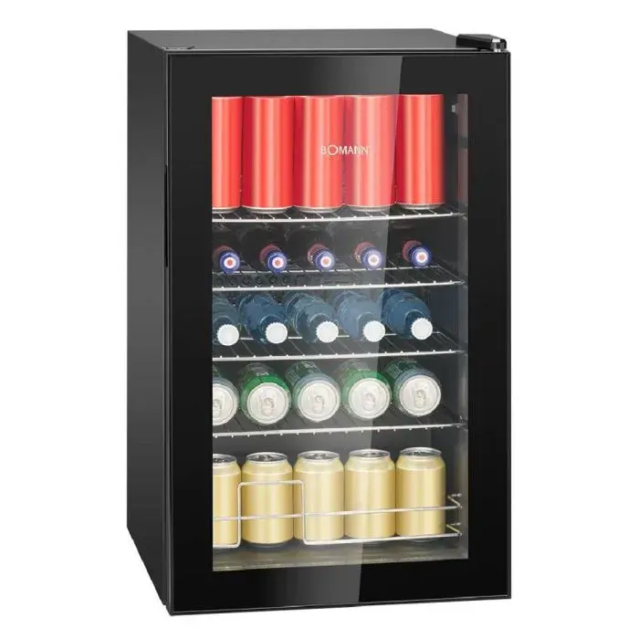 Réfrigérateur pour boissons - BOMANN - KSG7287-Noir - 63 L - Porte vitrée - Éclairage LED