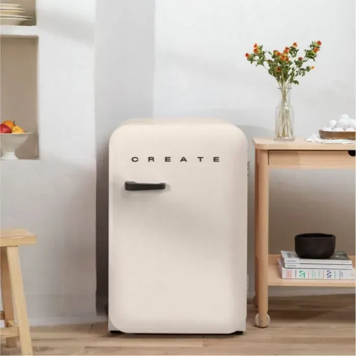 Réfrigérateur rétro 107L - Create - Esthétique années 50 - Grande capacité