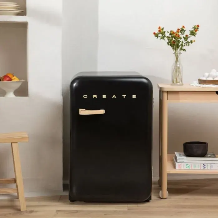 Réfrigérateur rétro - Create - 107L - Esthétique années 50 - Grande capacité