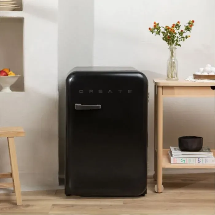 Réfrigérateur rétro - Create - 107L - Esthétique années 50 - Grande capacité