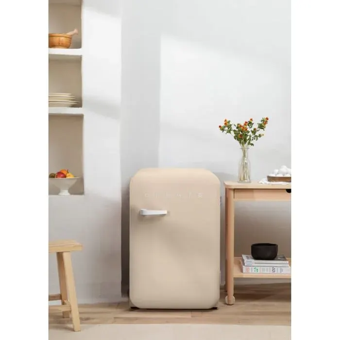 Réfrigérateur rétro - Create - 107L - Esthétique années 50 - Grande capacité - Fonctionnel