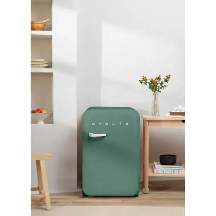 Réfrigérateur rétro - Create - 107L - Esthétique années 50 - Multicolore