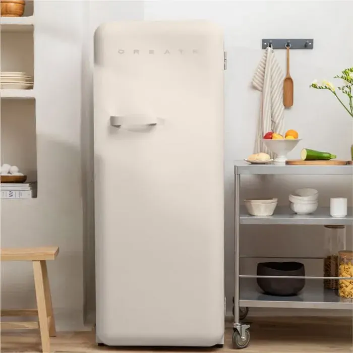 Réfrigérateur rétro - Create - 281L - Esthétique années 50 - Grande capacité