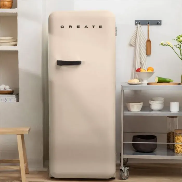 Réfrigérateur rétro - Create - 281L - Esthétique années 50 - Grande capacité - Fonctionnel
