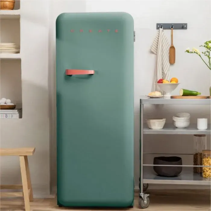 Réfrigérateur rétro - Create - 281L - Esthétique années 50 - Grande capacité - Fonctionnel