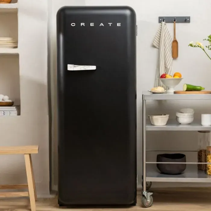 Réfrigérateur rétro - Create - 281L - Esthétique années 50 - Grande capacité - Fonctionnel