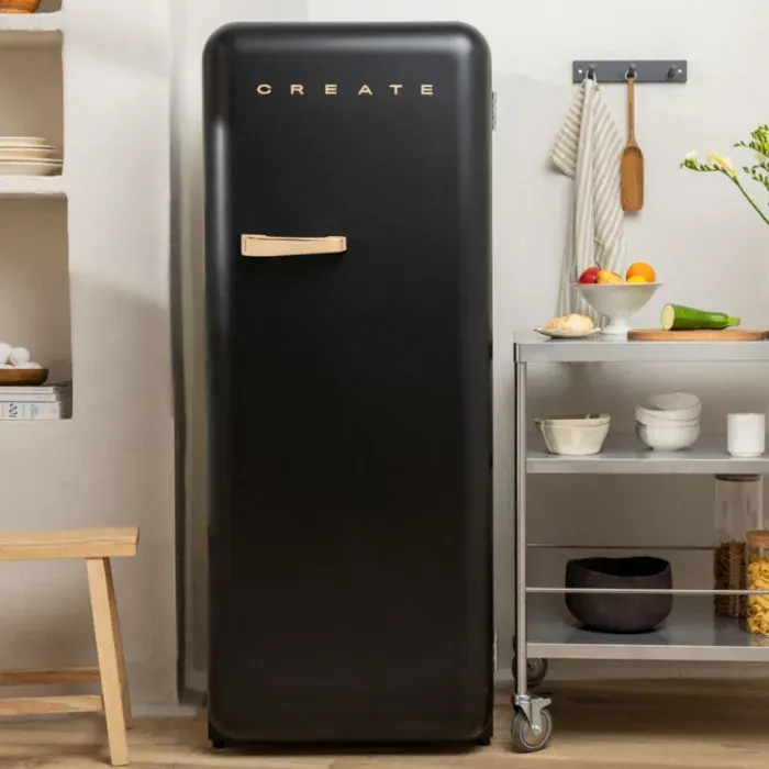 Réfrigérateur rétro - Create - 281L - Esthétique années 50 - Grande capacité - Fonctionnel