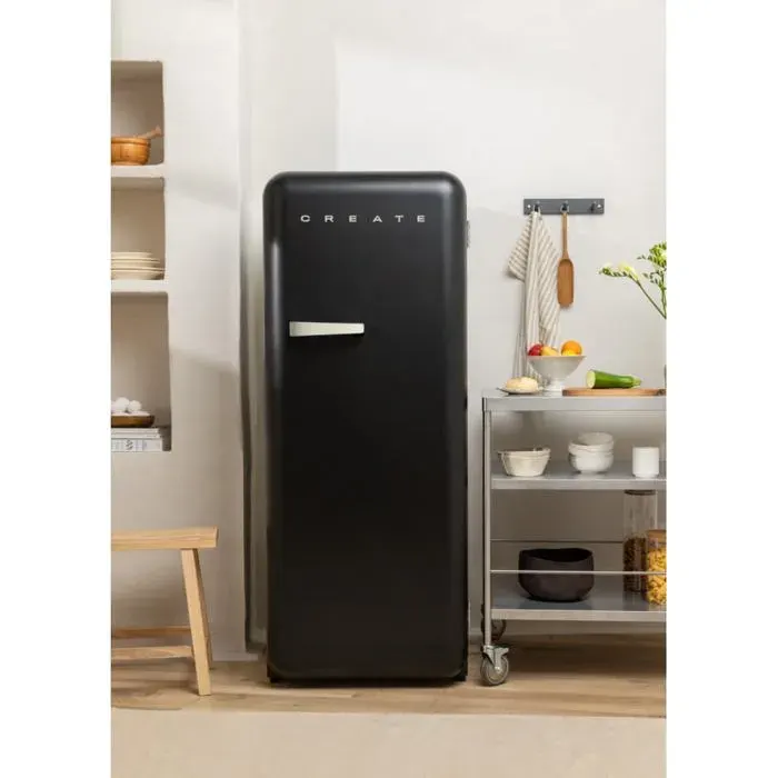 Réfrigérateur rétro - Create - 281L - Esthétique années 50 - Grande capacité - Intérieur fonctionnel