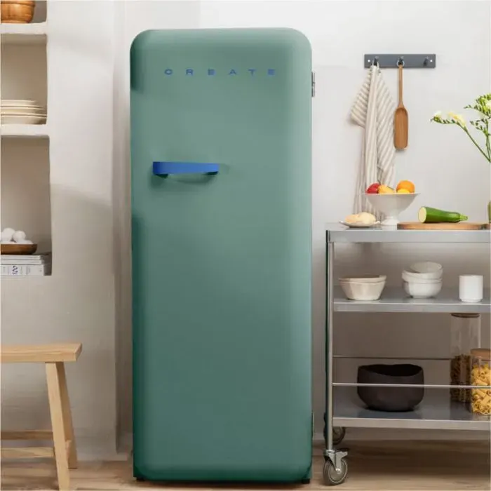 Réfrigérateur rétro - Create - 281L - Esthétique années 50 - Grande capacité - Intérieur fonctionnel