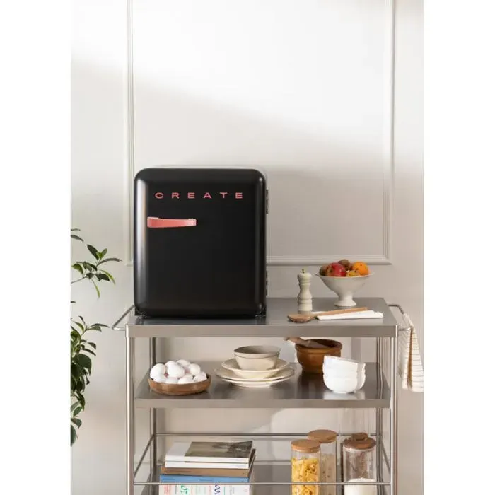 Réfrigérateur rétro - Create - 48L - Esthétique années 50 - Grande capacité - Fonctionnel