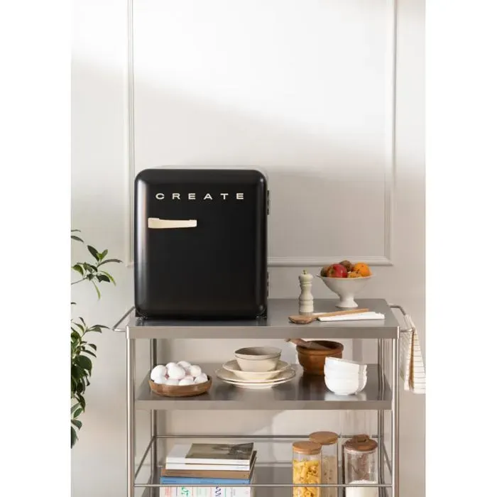 Réfrigérateur rétro - Create - 48L - Esthétique années 50 - Grande capacité - Fonctionnel