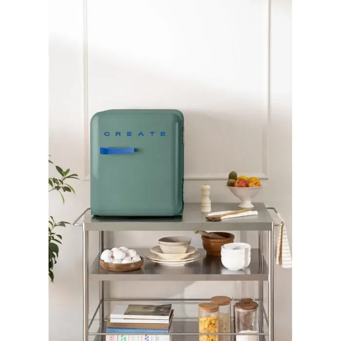 Réfrigérateur rétro - Create - 48L - Esthétique années 50 - Grande capacité - Fonctionnel