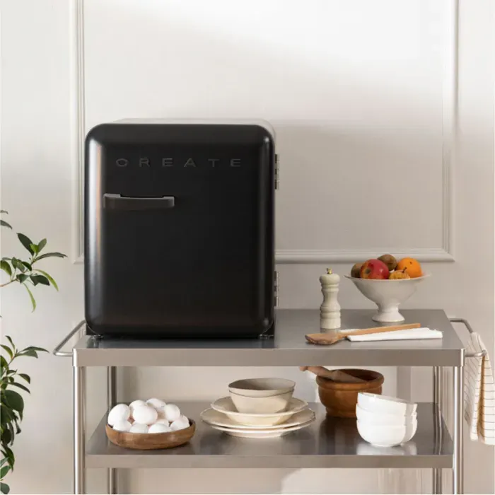Réfrigérateur rétro - Create - 48L - Esthétique années 50 - Grande capacité - Fonctionnel