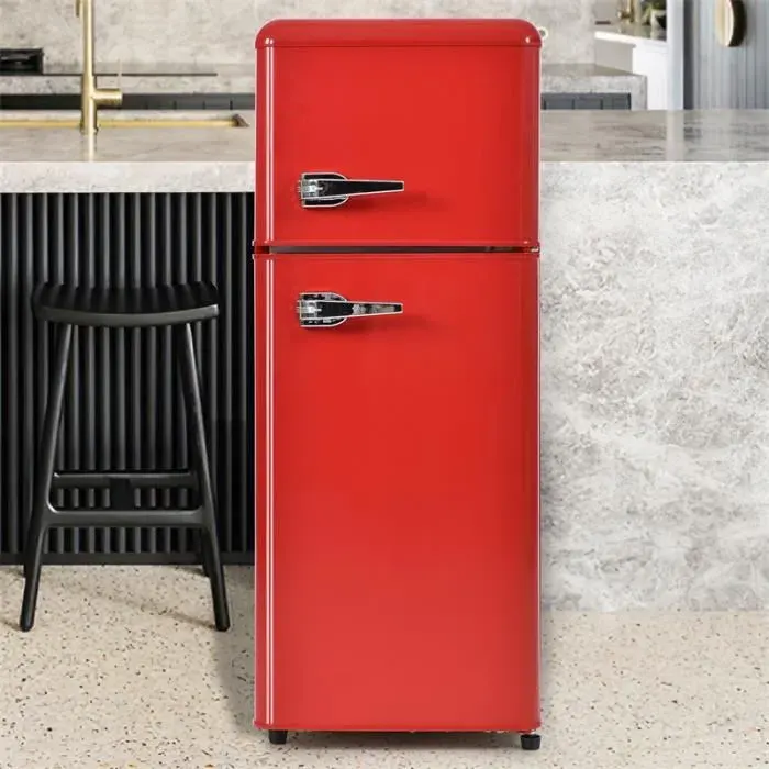 Réfrigérateur rétro - DREAMMESPACE - 2 portes - 92 L - 28 L congélateur - 1055 cm