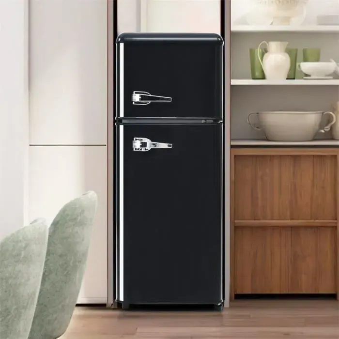 Réfrigérateur rétro - DREAMMESPACE - 2 portes - 92 L - 28 L congélateur - 45 dB