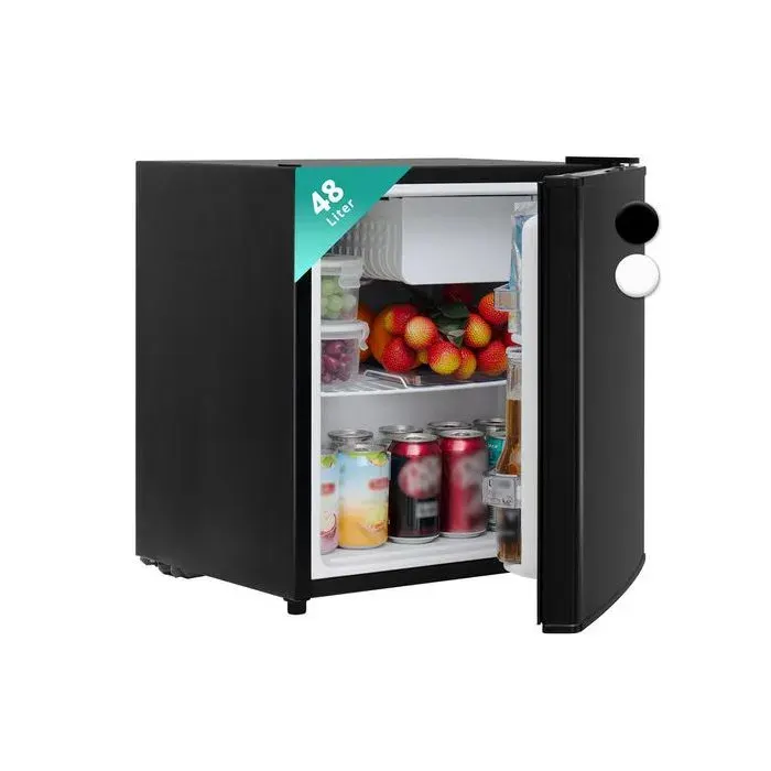 Réfrigérateur table top - Smeta - 48L - Silencieux - Porte réversible - Noir