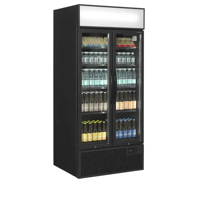 Réfrigérateur Vitré Professionnel Noir - TEFCOLD