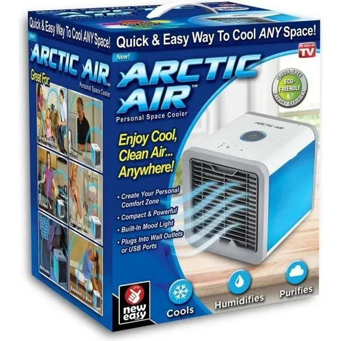 Refroidisseur dair - Arctic Air - Ventilateur évaporatif - 3 vitesses - Humidificateur - Écologique
