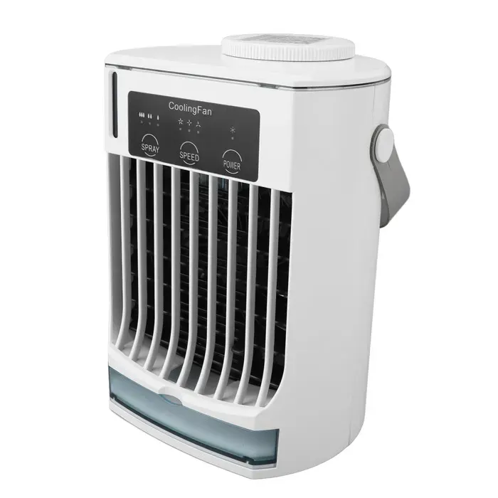 Refroidisseur dair Nosheir – Ventilateur brumisateur USB 3 vitesses réservoir 500ml – Pour bureau maison camping – Blanc