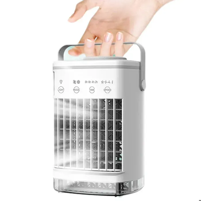Refroidisseur dair portable petit ventilateur de climatisation humidifiant - FAMICAM - le ventilateur de refroidissement par pulv — coloris Blanc