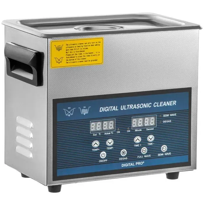 Réglage simple nettoyeur à ultrasons 6 L double fréquence 28/40 kHz avec chauffage et minuterie