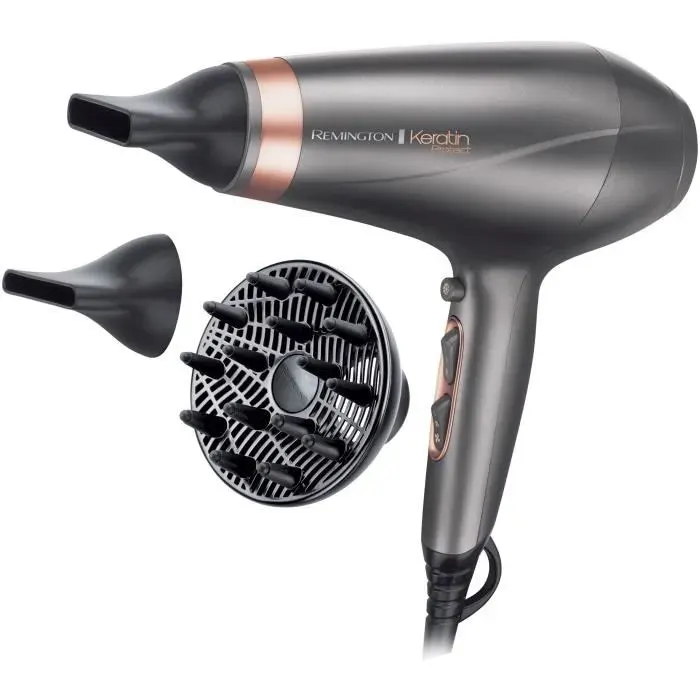 Remington AC8820 Sèche-Cheveux 2200W Professionnel Keratin Protect Soin Kératine et Huile dAmande