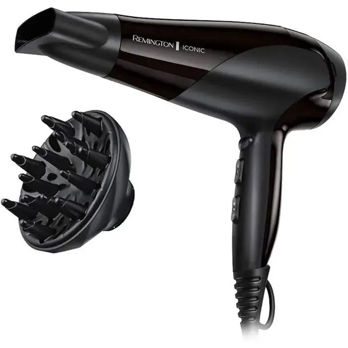 Remington Ionic Hair Dryer [Powerful &amp Light] Ionic Dry Black (2200W Gentle Delicate Styling &amp Even Heat Distribut BANDEAU