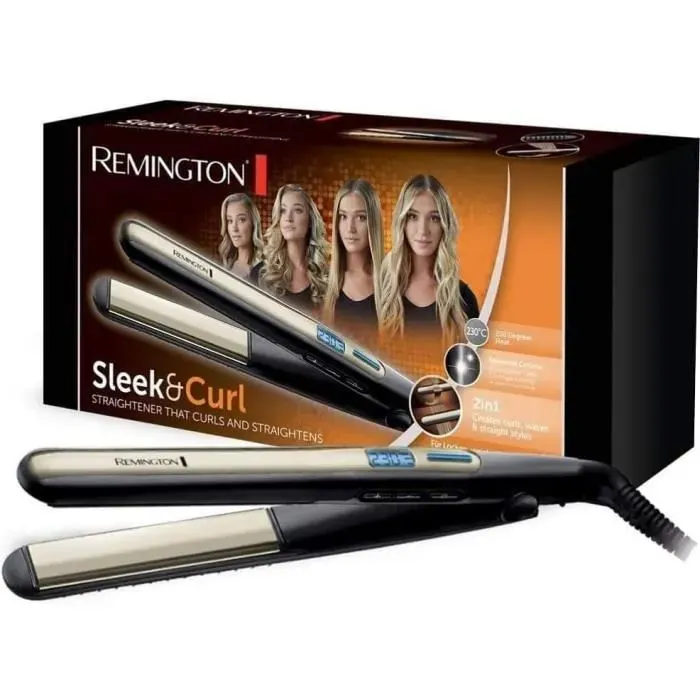 Remington Lisseur Cheveux 2en1 lisse & boucle Sleek & Curl Léger