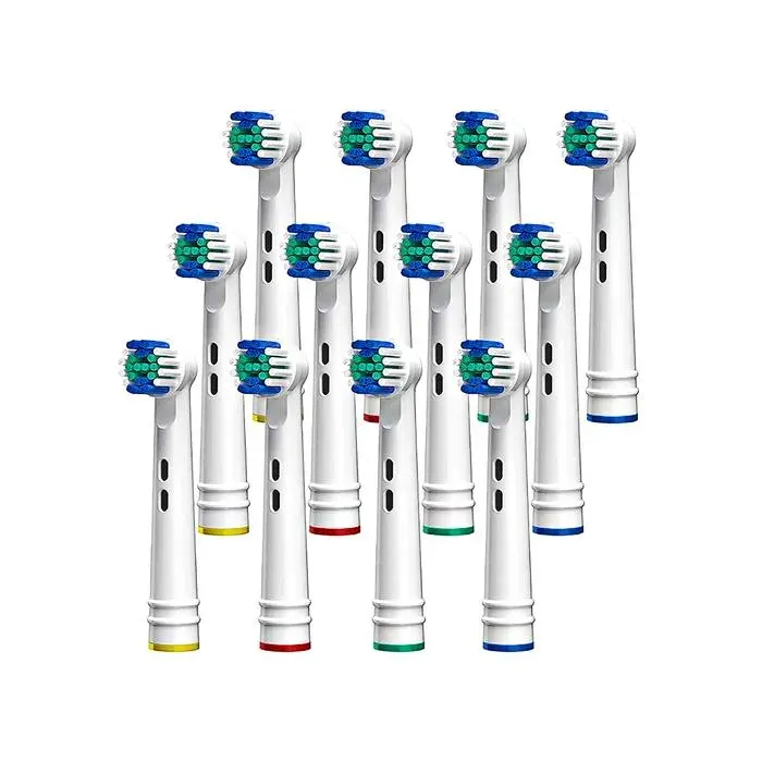 Remplacement embouts brosse à dents électrique - EDANTI - EB17-P (3x) - 12 pièces - Compatible Oral-B (sauf Sonic/iO)
