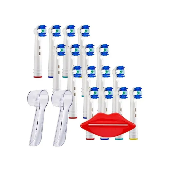 Remplacement Embouts Brosse À Dents Électrique Oral-B 16 Pièces + Étuis Et Presse-Tête