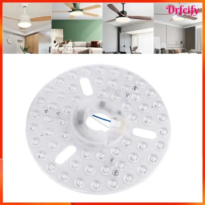 Remplacement lumière LED pour ventilateur de plafond - AKOZON - 24W 3CCT - 160 mm - Fonction mémoire