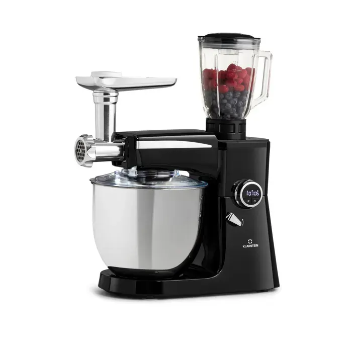 Renata 2000W 10L Robot de Cuisine Avec Hachoir Noir