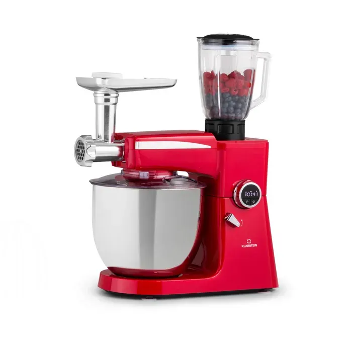 Renata 2000W 10L Robot de Cuisine Avec Hachoir Rouge